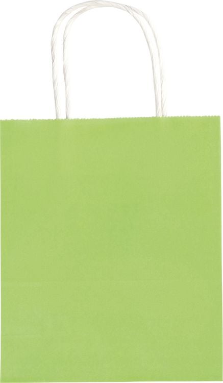 Vogue Papiertüten Mit Griffen – 50 Stück, 40 X 15 X 30 Cm, Weißes Kraftpapier, Wiederverwendbar