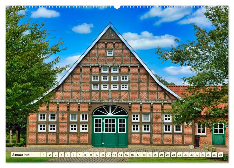 Produktbild: Baukunst Fachwerk (hochwertiger Premium Wandkalender 2026 DIN A2 quer), Kunstdruck in Hochglanz