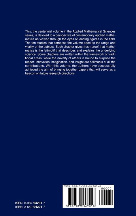 Produktbild: Trends and Perspectives in Applied Mathematics