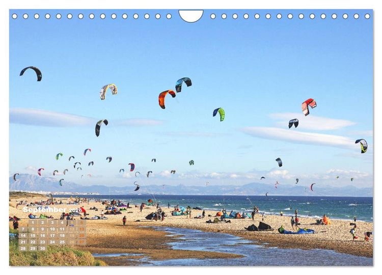 Produktbild: Kitesurfen: Mit Drachen am Meer (Wandkalender 2026 DIN A4 quer), CALVENDO Monatskalender