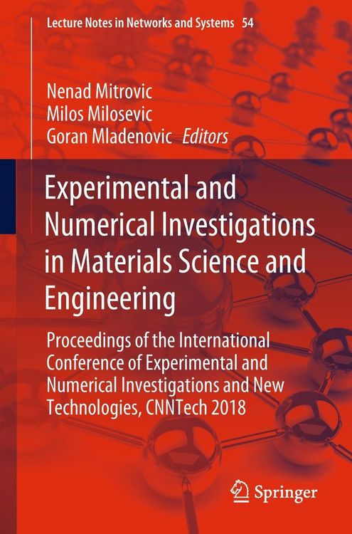 Produktbild: Experimental and Numerical Investigations in Materials Science and Engineering