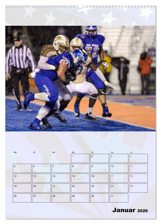 Produktbild: American Football - Kickoff (hochwertiger Premium Wandkalender 2026 DIN A2 hoch), Kunstdruck in Hochglanz