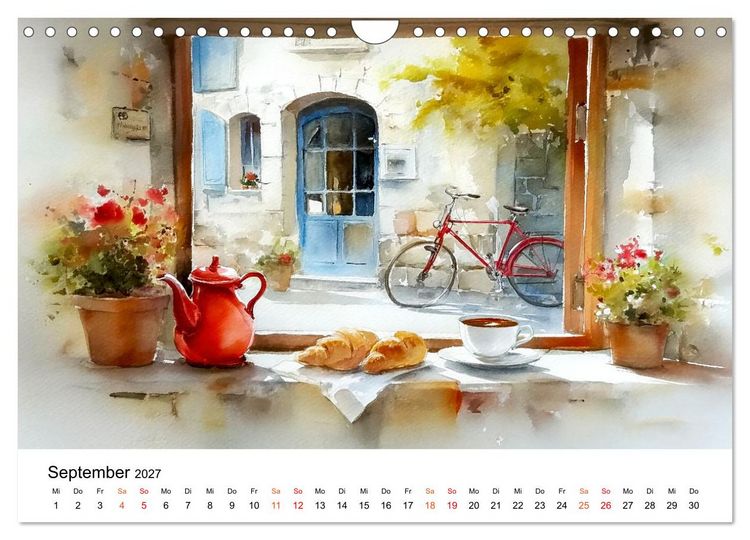 Produktbild: Paris in sanften Farben (Wandkalender 2027 DIN A4 quer), CALVENDO Monatskalender