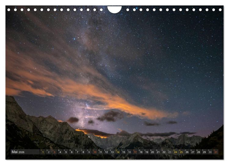 Produktbild: Himmelslichter - Mond und Sterne (Wandkalender 2026 DIN A4 quer), CALVENDO Monatskalender
