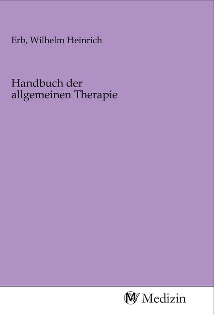 Produktbild: Handbuch der allgemeinen Therapie