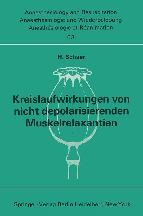 Produktbild: Kreislaufwirkungen von nicht depolarisierenden Muskelrelaxantien