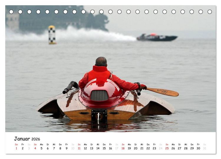 Produktbild: Offshore Powerboats (Tischkalender 2026 DIN A5 quer), CALVENDO Monatskalender