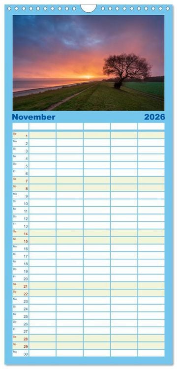 Produktbild: Familienplaner 2026 - Sonne und Meer - Meer geht immer mit 5 Spalten (Wandkalender, 21 x 45 cm) CALVENDO
