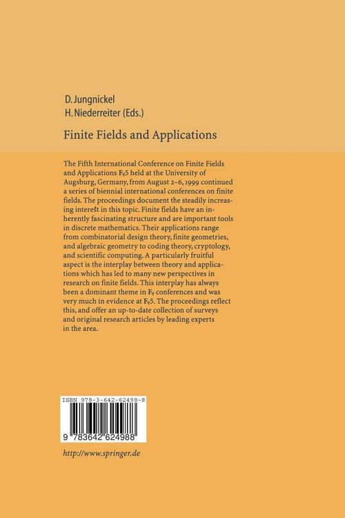 Produktbild: Finite Fields and Applications