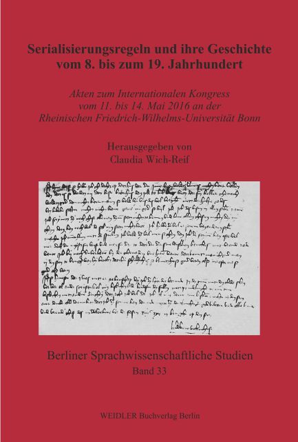 Produktbild: Serialisierungsregeln und ihre Geschichte vom 8. bis zum 19. Jahrhundert