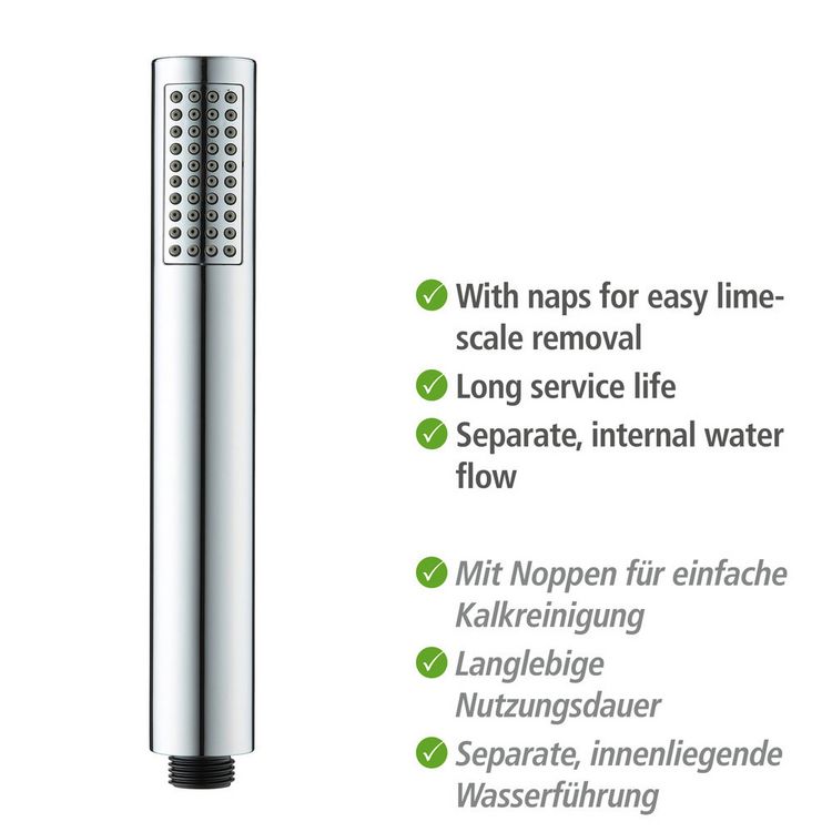 Produktbild: Mod. Basic Line Duschkopf Set Wanne, 3-teilig, klassische Stab-Handbrause