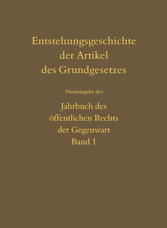 Produktbild: Entstehungsgeschichte der Artikel des Grundgesetzes