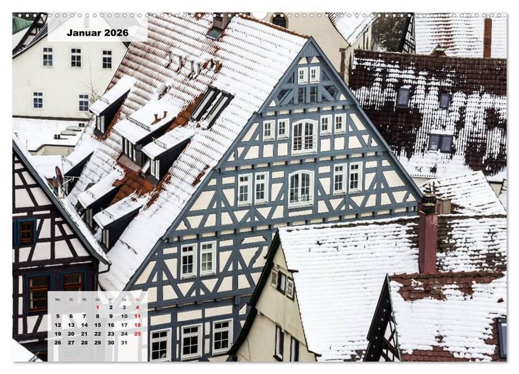Produktbild: Kontraste Waiblingen (Wandkalender 2026 DIN A2 quer), CALVENDO Monatskalender