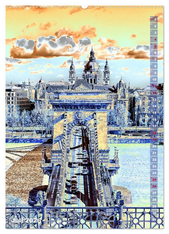 Produktbild: Budapest - K&uuml;nstlerische Fotografie (Wandkalender 2026 DIN A2 hoch), CALVENDO Monatskalender