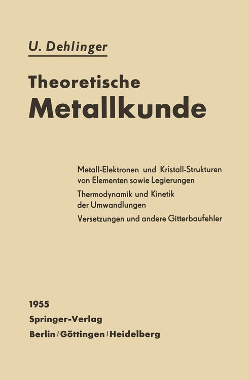 Produktbild: Theoretische Metallkunde