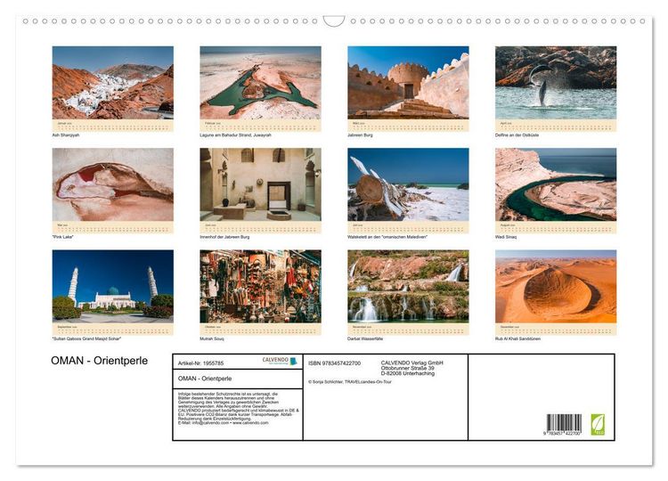 Produktbild: OMAN - Orientperle (Wandkalender 2026 DIN A2 quer), CALVENDO Monatskalender