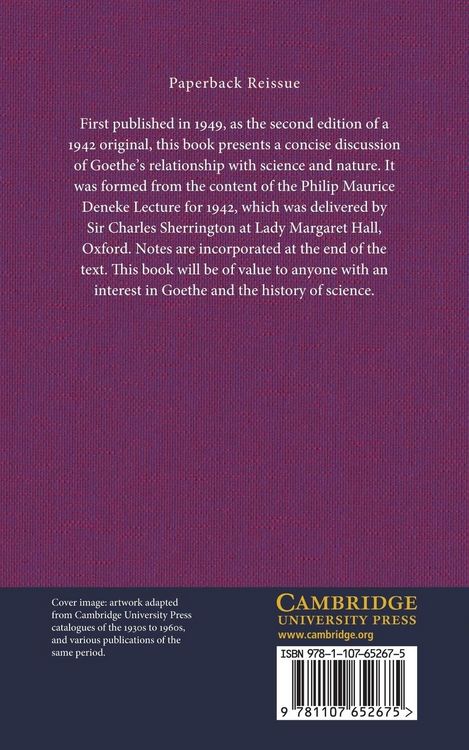 Produktbild: Goethe on Nature and on Science