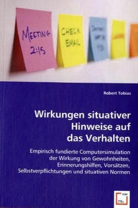 Produktbild: Tobias, R: Wirkungen situativer Hinweise auf das Verhalten