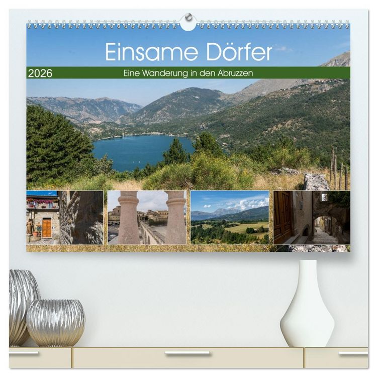 Produktbild: Einsame D&ouml;rfer - Eine Wanderung in den Abruzzen (hochwertiger Premium Wandkalender 2026 DIN A2 quer), Kunstdruck in Hochglanz