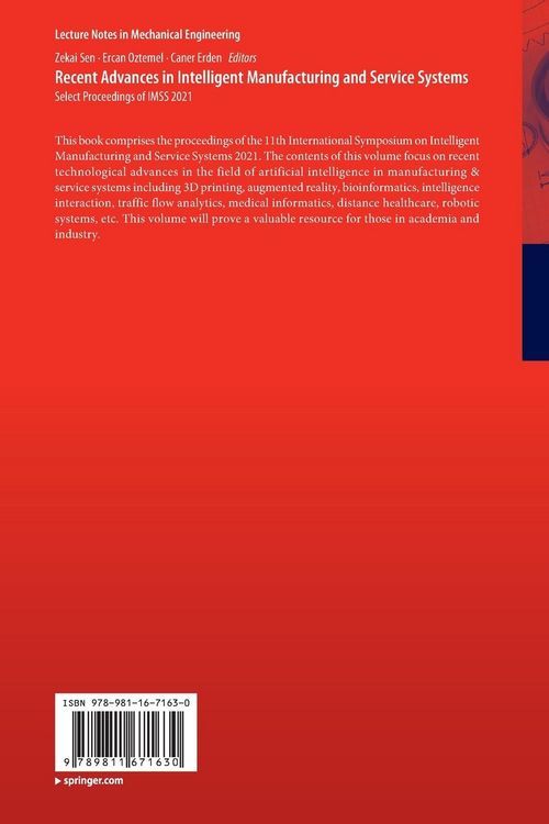 Produktbild: Recent Advances in Intelligent Manufacturing and Service Systems