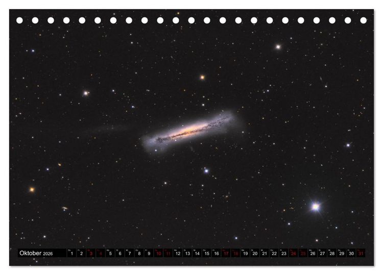 Produktbild: Galaxien im Universum (Tischkalender 2026 DIN A5 quer), CALVENDO Monatskalender
