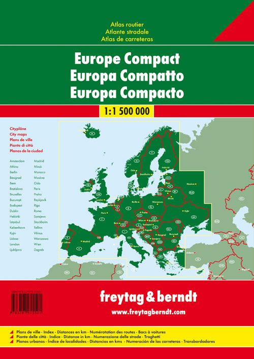 Produktbild: Freytag & berndt Autoatlas Europa Compact 1:1,5 Mio.