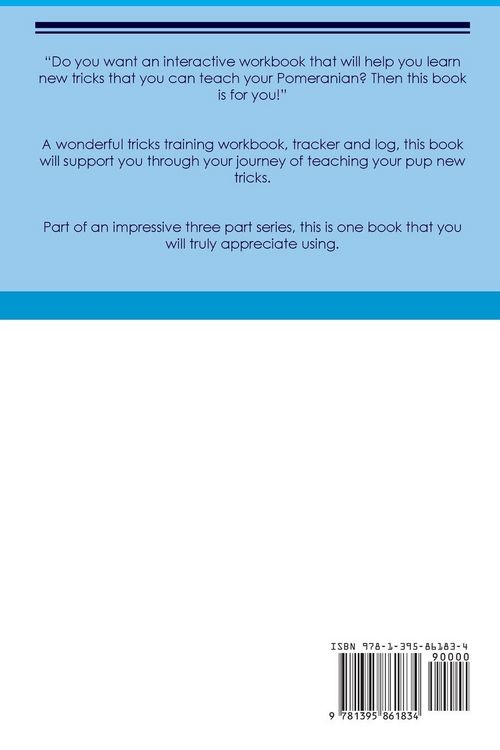 Produktbild: Pomeranian Tricks Training Pomeranian Tricks & Games Training Tracker & Workbook. Includes