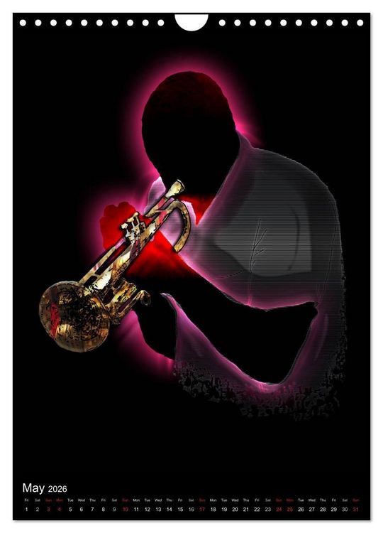 Produktbild: Jazz Over Time (Wall Calendar 2026 DIN A4 portrait), CALVENDO 12 Month Wall Calendar