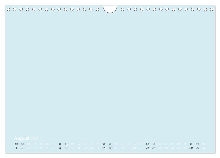 Produktbild: Bastelkalender - hell Blau (Wandkalender 2026 DIN A4 quer), CALVENDO Monatskalender