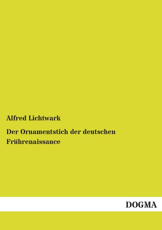 Produktbild: Der Ornamentstich der deutschen Fr&uuml;hrenaissance