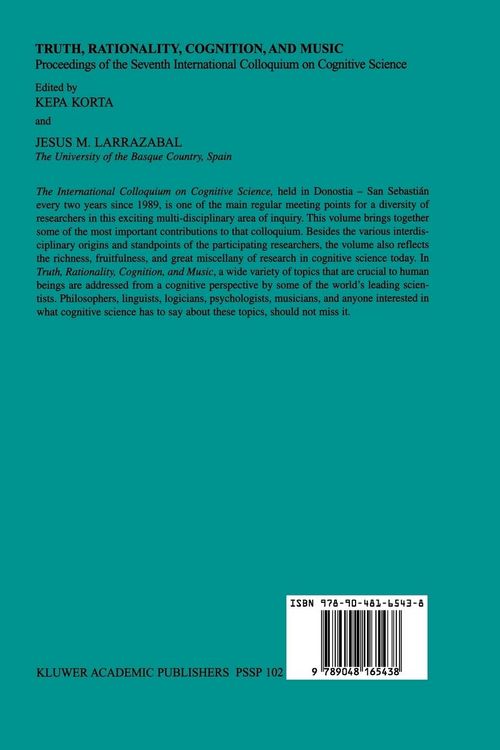 Produktbild: Truth, Rationality, Cognition, and Music