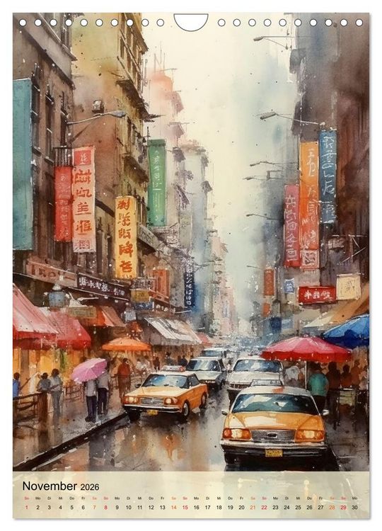 Produktbild: New York - ein Regentag (Wandkalender 2026 DIN A4 hoch), CALVENDO Monatskalender