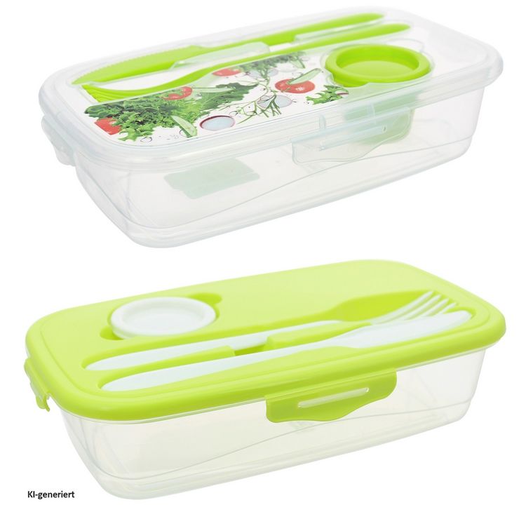 Produktbild: neuetischkultur Frischhaltedose mit Besteck 2 St&uuml;ck Easylunch