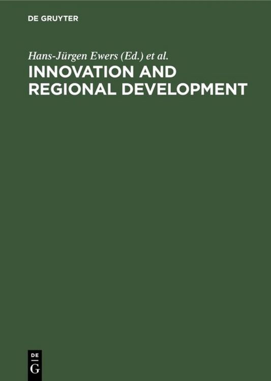 Produktbild: Innovation and Regional Development