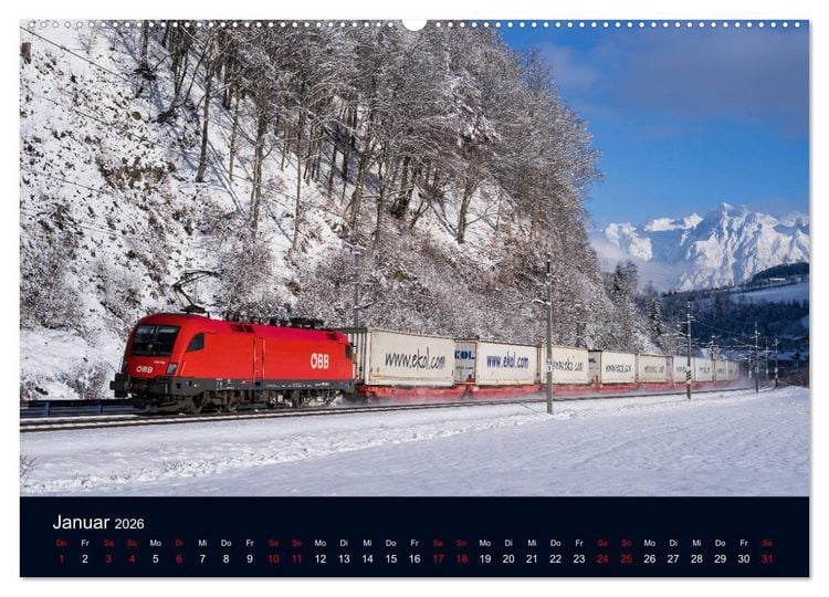 Produktbild: Die Bahn im Salzburgerland (Wandkalender 2026 DIN A2 quer), CALVENDO Monatskalender