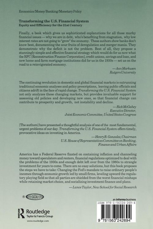 Produktbild: Transforming the U.S. Financial System