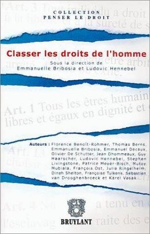 Produktbild: Classer les Droits de l'Homme