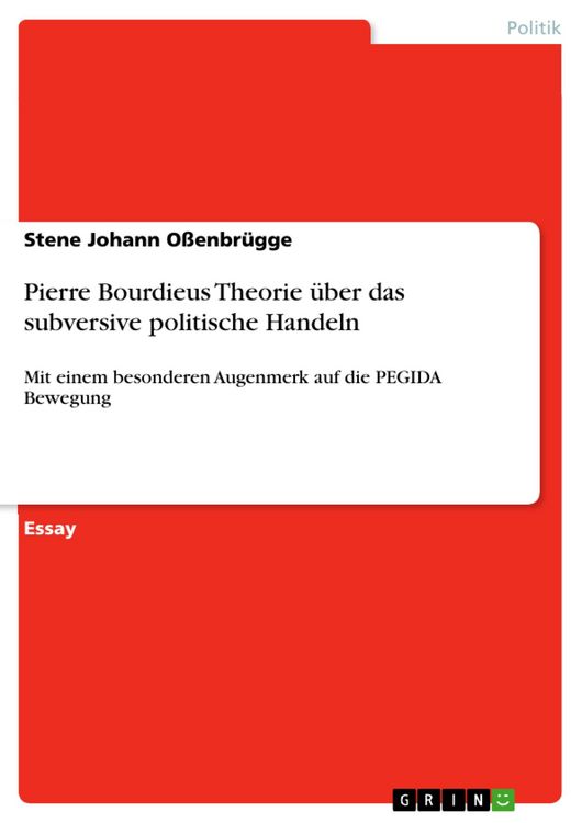 Produktbild: Pierre Bourdieus Theorie &uuml;ber das subversive politische Handeln