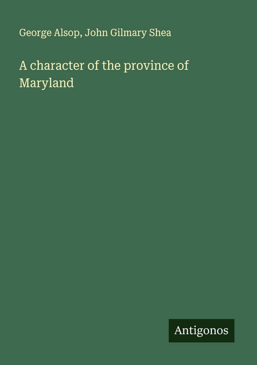 Produktbild: A character of the province of Maryland