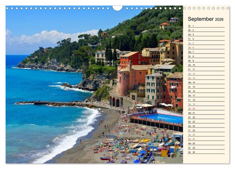 Produktbild: Urlaub an der Italienischen Riviera (Wandkalender 2026 DIN A3 quer), CALVENDO Monatskalender