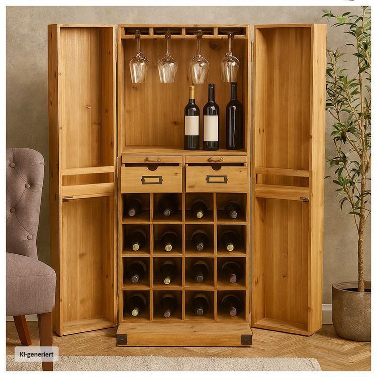 Produktbild: HTI-Living Weinregal Imelda f&uuml;r 16 Flaschen Weinregal Imelda f&uuml;r 16 Flaschen