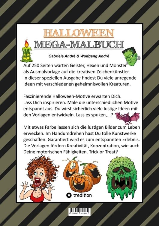 Produktbild: Xxl Mega Malbuch - Halloween - 250 Tolle Motive - Geister - Hexen - Monster - Vampire - Zombies - K&uuml;rbise - Villen