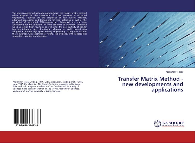 Produktbild: Transfer Matrix Method - new developments and applications