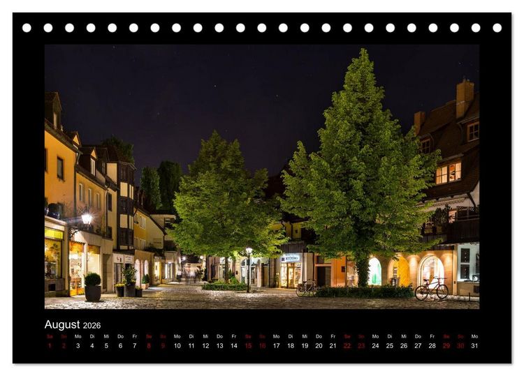 Produktbild: N&uuml;rnberg - Die Altstadt bei Nacht (Tischkalender 2026 DIN A5 quer), CALVENDO Monatskalender