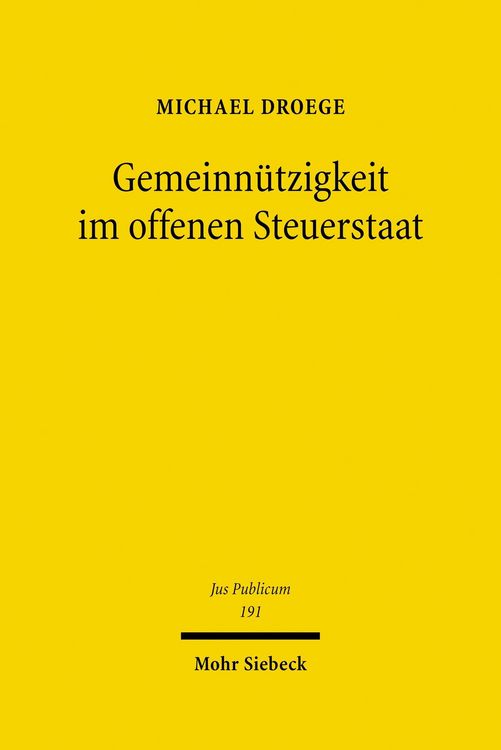 Produktbild: Gemeinn&uuml;tzigkeit im offenen Steuerstaat