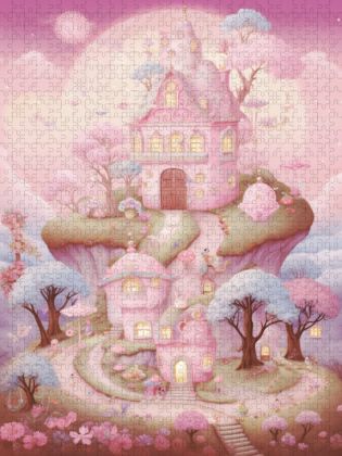Produktbild: CALVENDO Puzzle S&uuml;&szlig;e H&auml;user im rosa Wunderland | 2000 Teile Lege-Gr&ouml;&szlig;e 90x67cm Foto-Puzzle f&uuml;r gl&uuml;ckliche Stunden