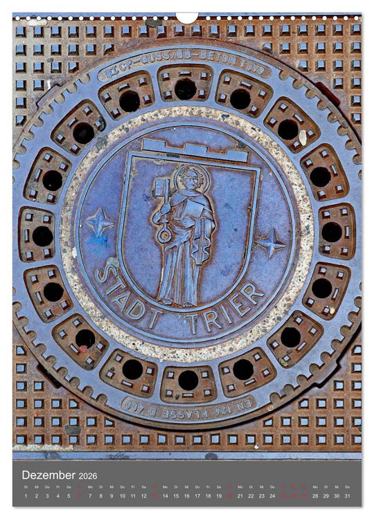 Produktbild: Gullydeckel (Wandkalender 2026 DIN A3 hoch), CALVENDO Monatskalender