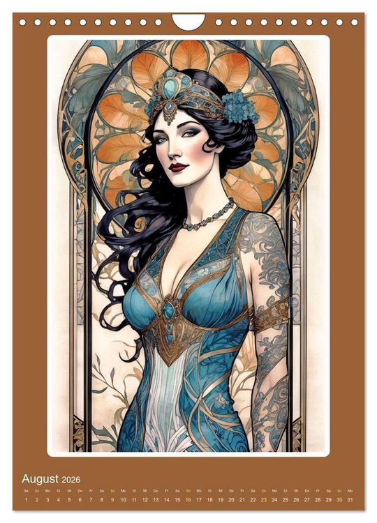 Produktbild: Illustrationskunst der Belle &Eacute;poque (Wandkalender 2026 DIN A4 hoch), CALVENDO Monatskalender