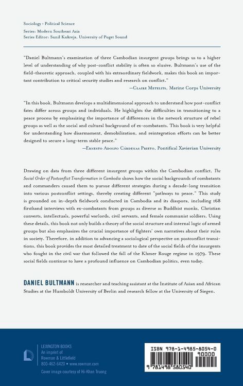 Produktbild: Social Order of Postconflict Transformation in Cambodia
