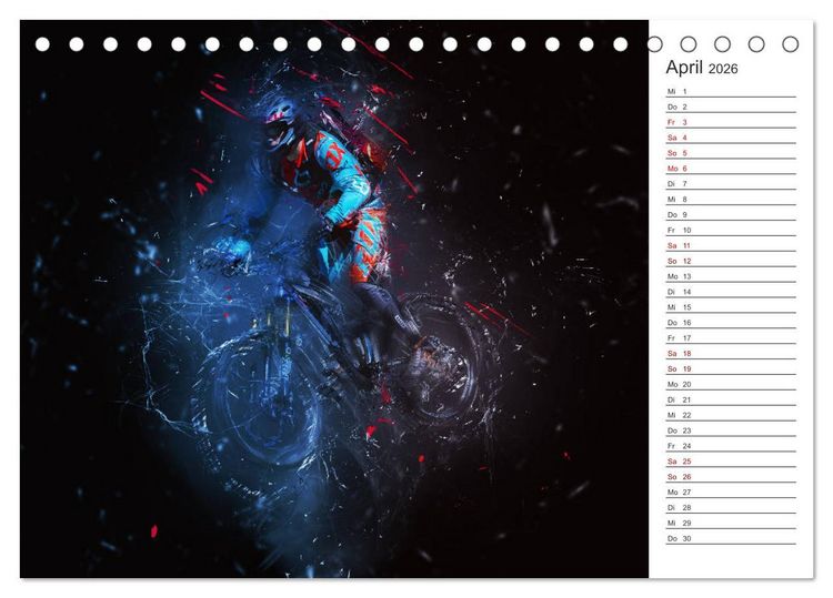 Produktbild: Downhill Explosion (Tischkalender 2026 DIN A5 quer), CALVENDO Monatskalender